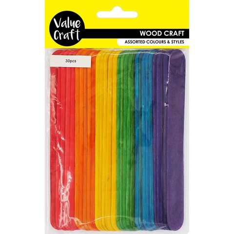 CRAFT JUMBO ICY POLE STICKS MULTI 30PCS