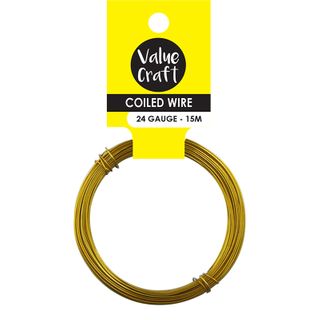 CRAFT WIRE SOFT 24 GAUGE GOLD 15M