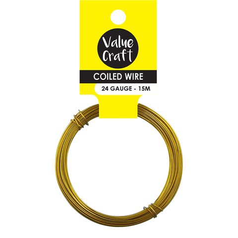 CRAFT WIRE SOFT 24 GAUGE GOLD 15M
