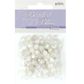 BEAD PLASTIC ROUND FACET 7MM WHT AB 20G