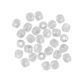BEAD PLASTIC ROUND FACET 7MM WHT AB 20G