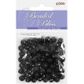 BEAD PLASTIC ROUND FACET 8MM BLACK 20G