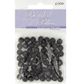 BEAD PLASTIC ROUND FACET 8MM BLACK 20G