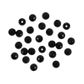 BEAD PLASTIC ROUND FACET 8MM BLACK 20G