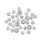 Bead Plastic Round 6-8mm White AB 20G