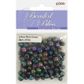 Bead Plastic Round 6-8mm Black AB 20G