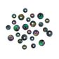 Bead Plastic Round 6-8mm Black AB 20G