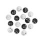 Bead Plastic Round Black   White 20G