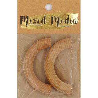 MM WOOD SEMI CIRCLE BEAD NATURAL 2pc