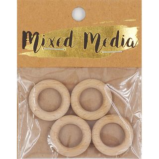 MM BEECHWOOD WOOD MAC RING 25mm 4pc