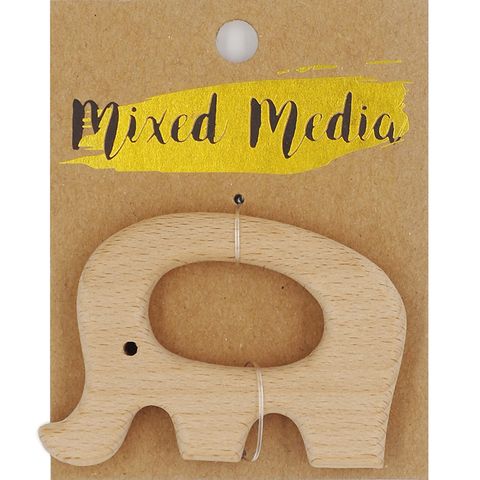 MM WOOD DUMMY RING ELEPHANT