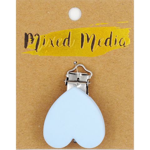 MM SILICON DUMMY CLIP HEART BLUE