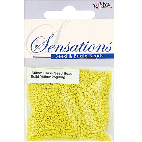 Bead Glass Seed 1.8Mm Solid Yellow 25G