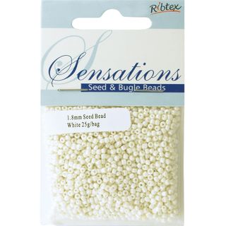 Bead Glass Seed 1.8mm Gloss White 25G