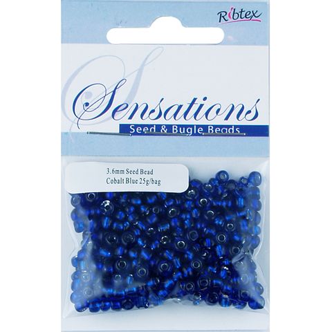 Bead Glass Seed 3.6Mm Cobalt Blue 25G