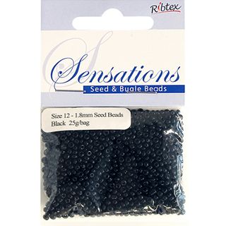 Bead Glass Seed 1.8Mm Black 25G