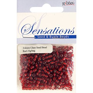 Bead Glass Seed 3.6Mm Red 25G