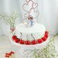 CAKE TOPPER LOVE HEARTS ROSE GOLD 1PC