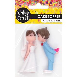 CAKE TOPPER 3D RESIN BRIDE AND GROOM 2PC