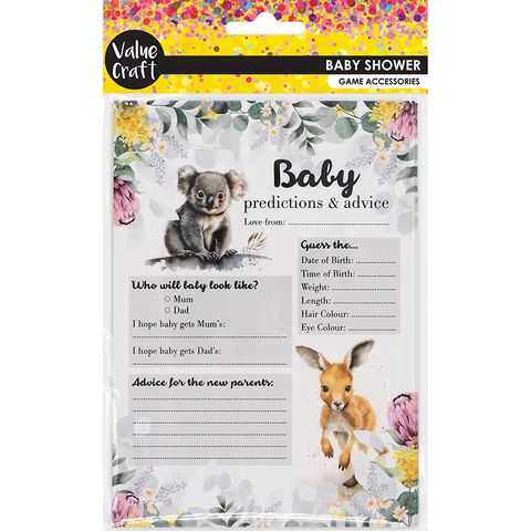 BABY SHOWER ADVICE CARD 10PCS