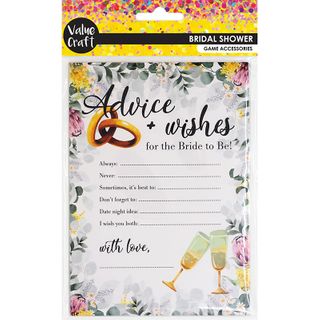 BRIDAL SHOWER ADVICE CARD 10PCS