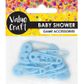 BABY SHOWER PVC SAFETY PINS BLUE 12PCS