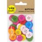 BUTTON WOOD COLOURED 2CM ASSRTD 20G