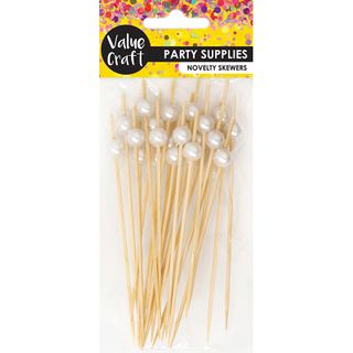 NOVELTY SKEWERS PEARLS 25PCS