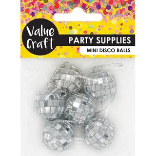 MINI HANGING 2CM DISCO BALLS 6PCS