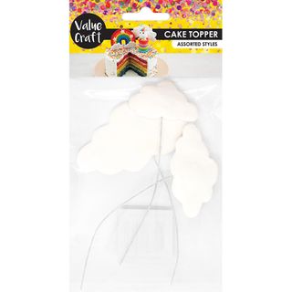 CAKE TOPPER PLASTICINE CLOUDS 3PCS