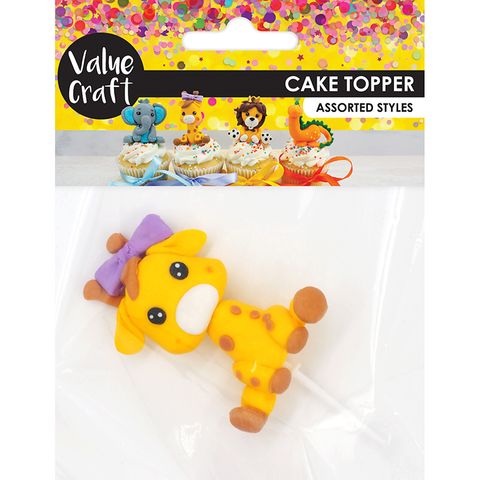 CAKE TOPPER PLASTICINE GIRAFFE 1PC