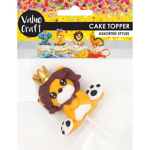 CAKE TOPPER PLASTICINE LION 1PC