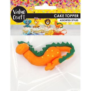 CAKE TOPPER PLASTICINE DINOSAUR 1PC