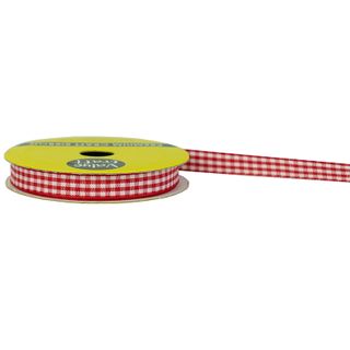 RIB 10MM GINGHAM RED 3M