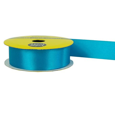 RIB 22MM POLYESTER SATIN TURQUOISE 3M