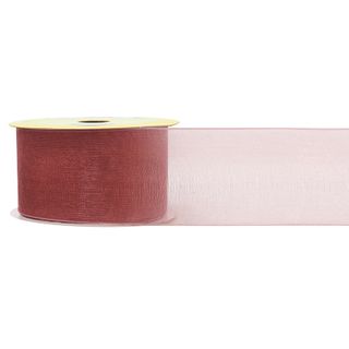 RIB 38MM ORGANZA ROSE 4M