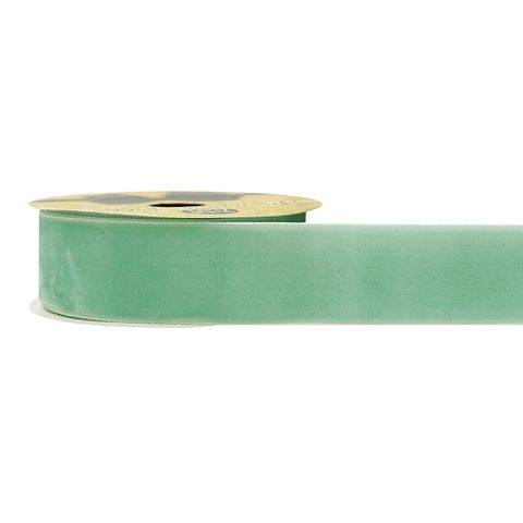 RIB 25MM VELVET MINT 2M