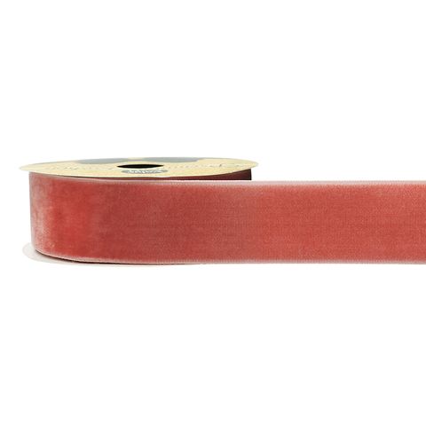 RIB 25MM VELVET ROSE 2M