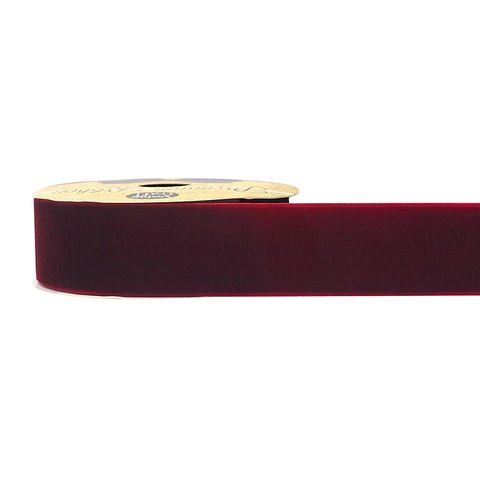 RIB 25MM VELVET WINE 2M