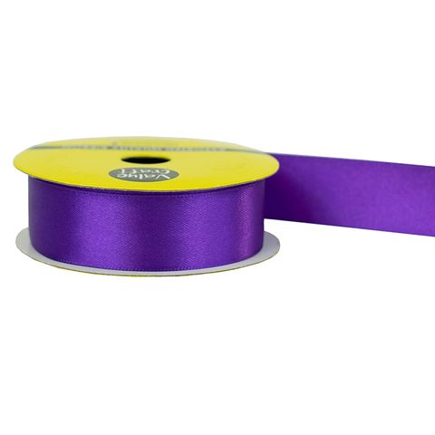 RIB 22MM POLYESTER SATIN PURPLE 3M