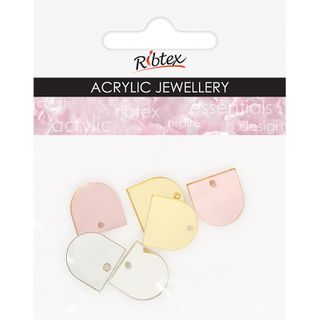 ACRYLIC JEWEL ARCH 15MM MIRROR 6PC