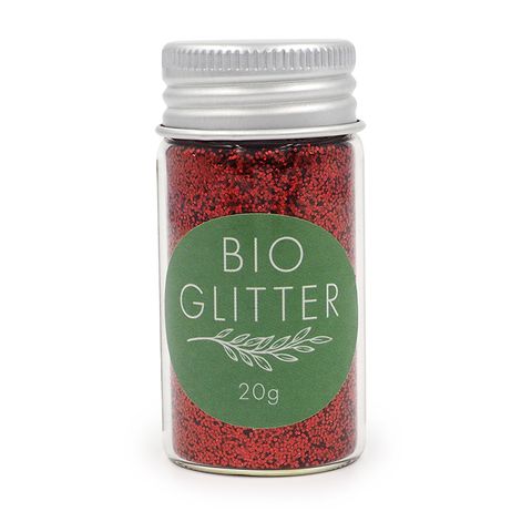 BIO CRAFT GLITTER 20GM RED