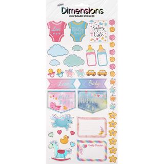 DIMENSIONS STICK LABEL BABY