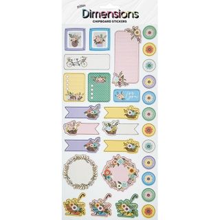 DIMENSIONS STICK LABEL FLORAL LOVE