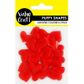 PUFFY SHAPES FABRIC HEARTS 40PCS RED