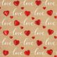 CRAFT PUFFY FABRIC HEARTS 40PCS RED