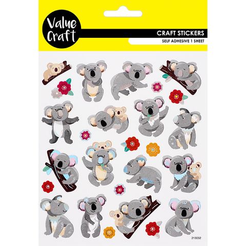 STICKERS FOIL KOALAS 1SH