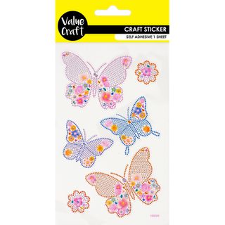 STICKERS CRYSTAL DOTS BUTTERFLIES 1SH