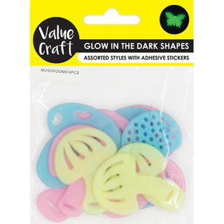 Glow In The Dark Mushrooms 9Pc
