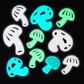 GLOW IN THE DARK MUSHROOMS 9PCS